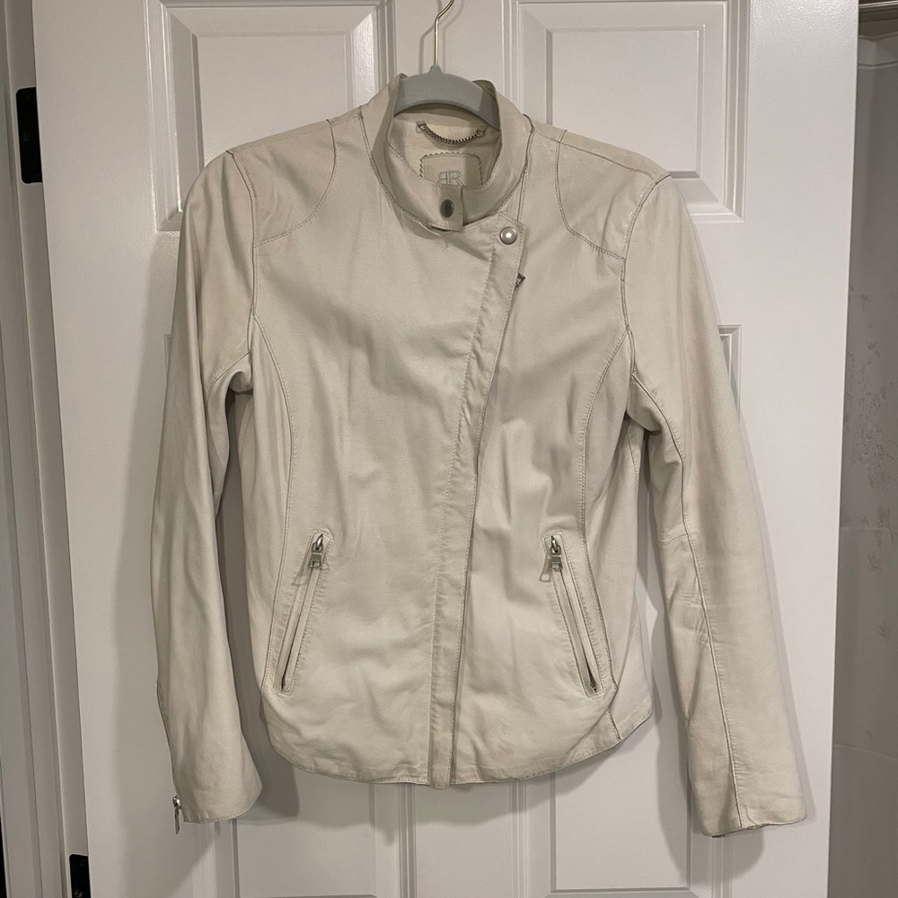 White leather jacket